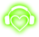 logo the sound of love headset small green